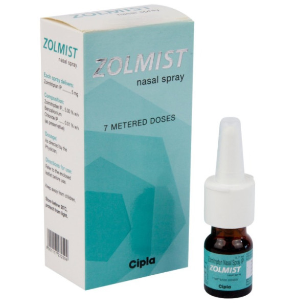 Generic Zomig 5mg Nasal Spray 7 MDI in a Bottle