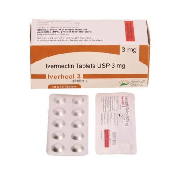 A box and 2 strips of generic Stromectol tablets