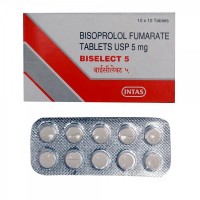 A Box and strip of Generic Zebeta 5 mg Tab - Bisoprolol