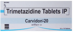 Box pack of generic Trimetazidine 20mg Tablet