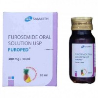 A box and a bottle of Furosemide (10 mg/ml) generic Oral Solution