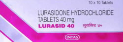 A box and a blister of Lurasidone 40mg Tab