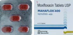 Box and blister strips of Moxifloxacin (400mg)