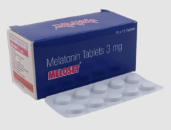 A box of generic Melatonin 3 mg Tablet