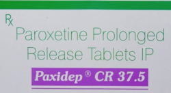 Box and blister strip of generic Paroxetine Hydrochloride 37.5mg tablets