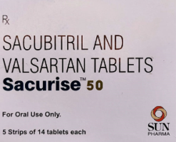 A box Sacubitril (24mg) + Valsartan (26mg) Tab