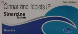 A box of Cinnarizine 25mg Generic Tabs