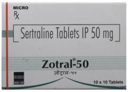 Box of generic Sertraline HCl 50mg tablet