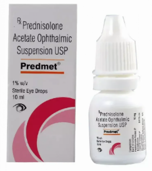 A pack and bottle of 1% Prednisolone Eye drop