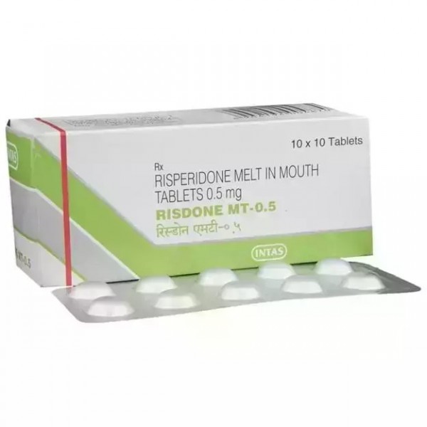 A box of Generic Risperidone (0.5mg) Tablet