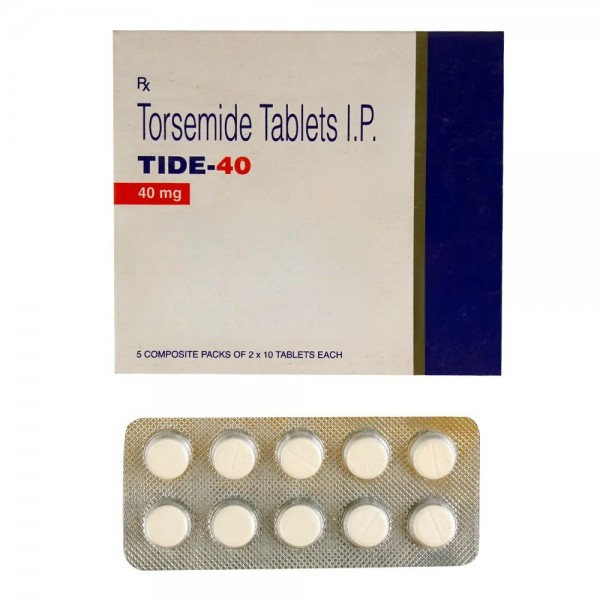 A box of Torsemide 40 mg Generic Tablet