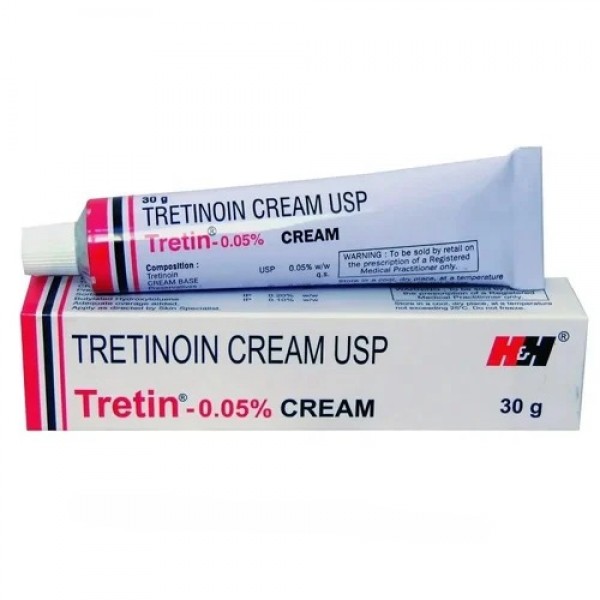 A box and a tube of Tretinoin 0.05 Percent Cream- 30gm