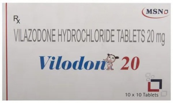 A box of Vilazodone 20mg Tab